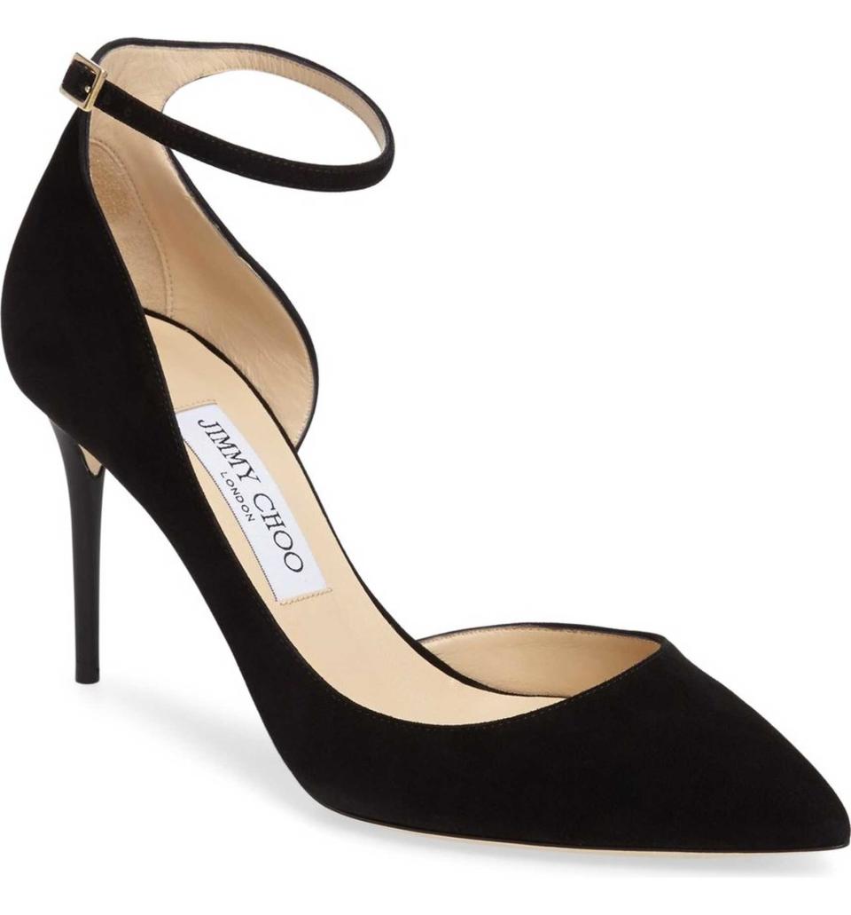 JIMMY CHOO 'Lucy' Half d'Orsay Pointy Toe Pump