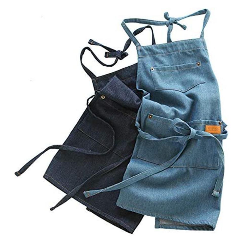 9) Cotton Denim Matching Apron for Kids and Adults