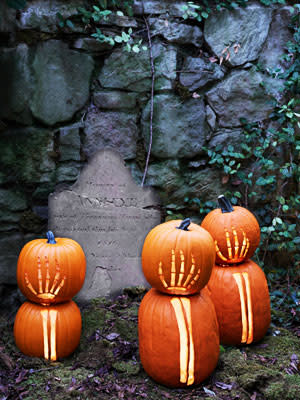 Spooky Skeleton Pumpkins