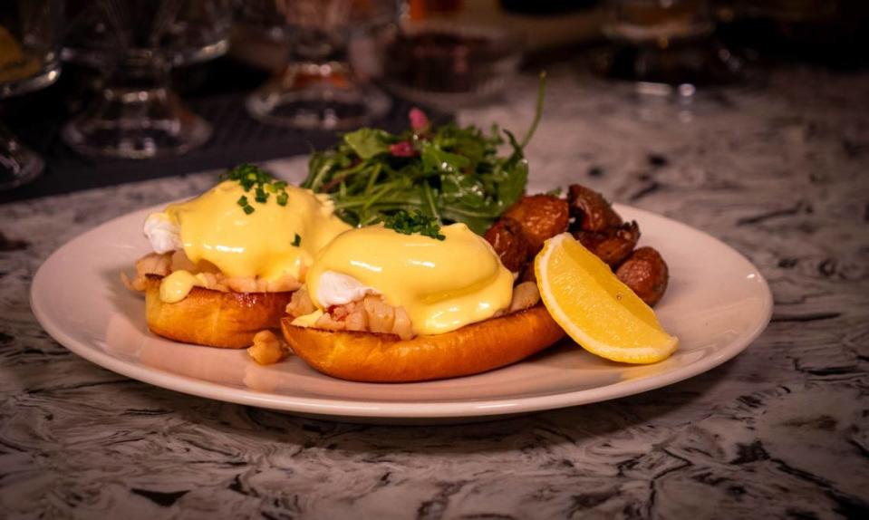 Lobster Benedict ($33) is part of Stardust’s brunch menu, which will continue to be served, as usual. It inclues grilled brioche, brown butter poached lobster tail, poached egg, hollandaise sauce, herb salad and brunch potatoes.