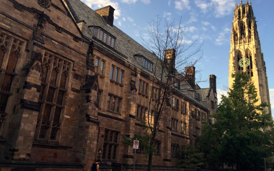 Harkness Tower on the campus of Yale University in New Haven, Conn - AP