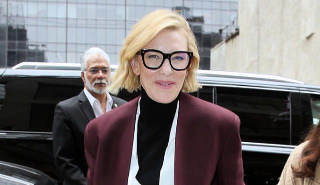 Cate Blanchett sports two different power suits while out and