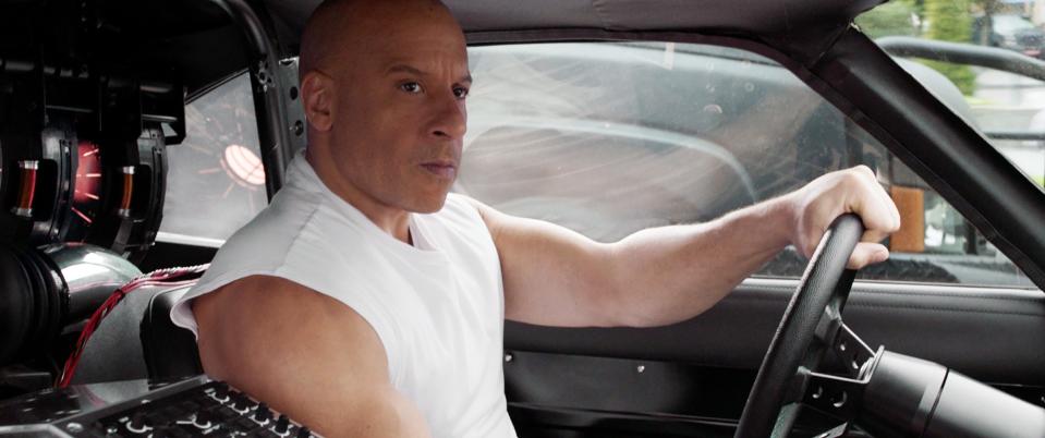 Closeup of Vin Diesel as Dominic Toretto