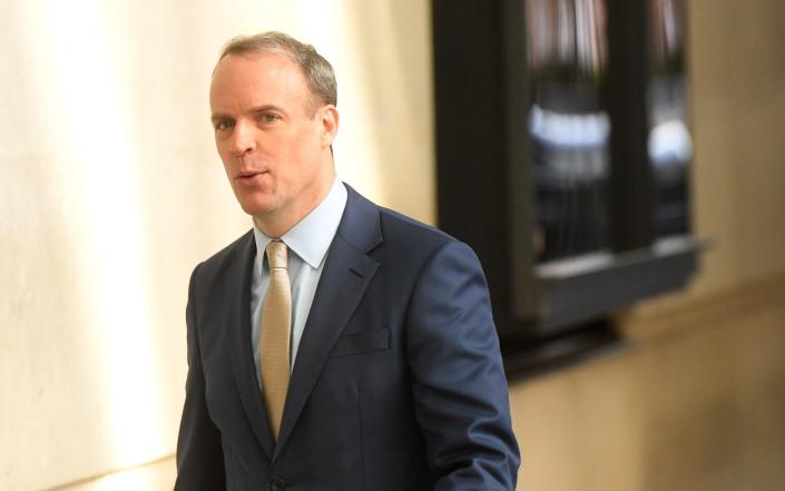 Dominic Raab, the Foreign Secretary, said it was &#39;incredibly difficult&#39; for his father to reach Britain - Neil Hall/EPA-EFE/Shutterstock