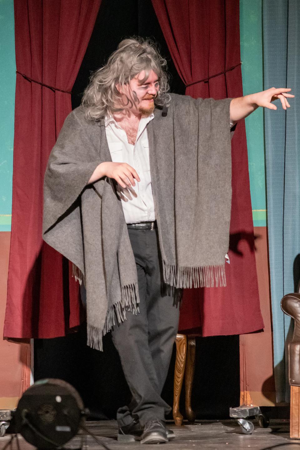David Wolverton portrays Mr. Hyde. Wolverton is also producing the play, which begins today at the Cambridge Performing Arts Center.