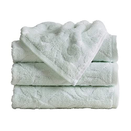 6) 100% Cotton Jacquard Bathroom Towels