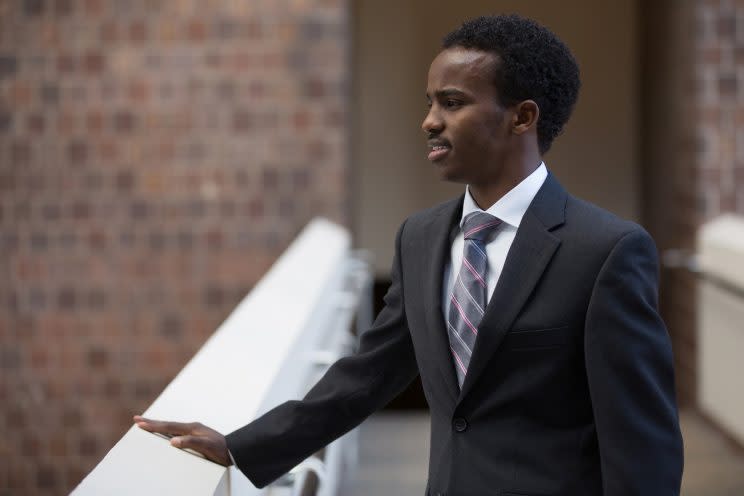 Mustapha Ibrahim, an undergraduate student at the University of Rochester in Rochester, N.Y. (Photo: Mike Bradley for Yahoo News)