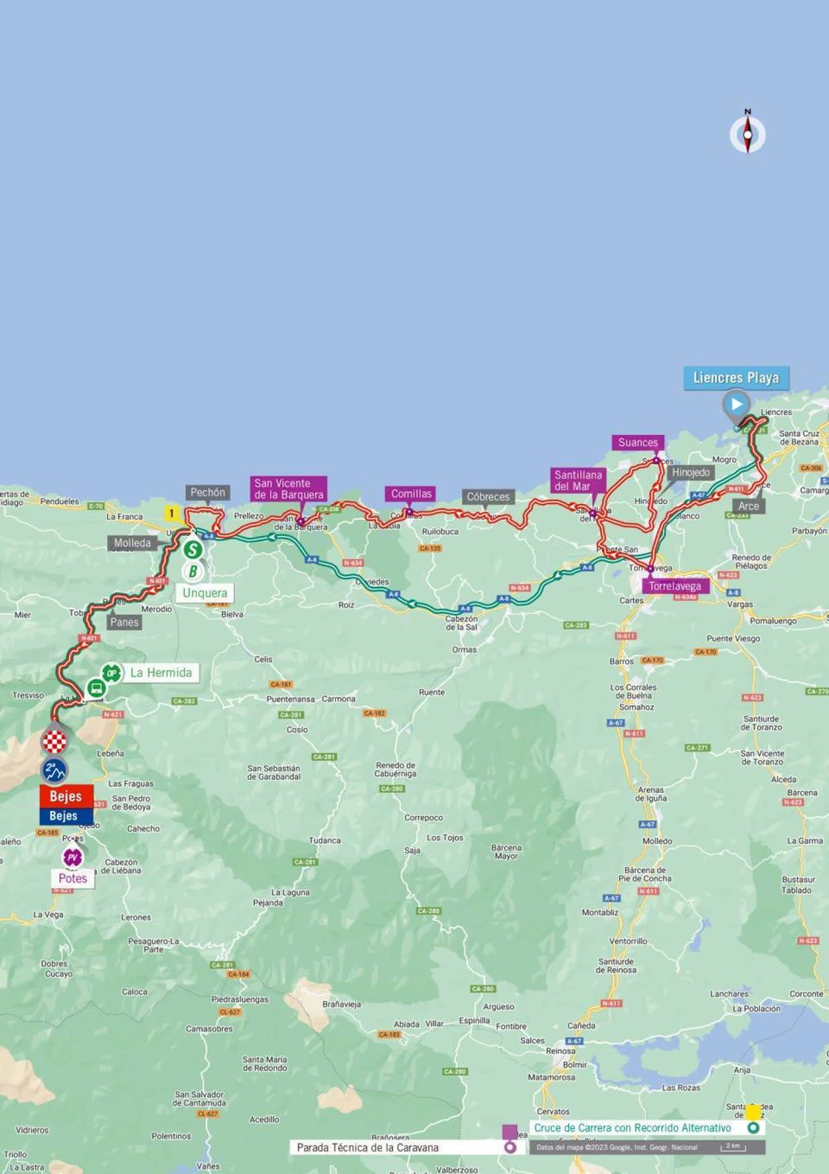 La Vuelta a Espana 2023 – stage 16 map (LaVuelta)