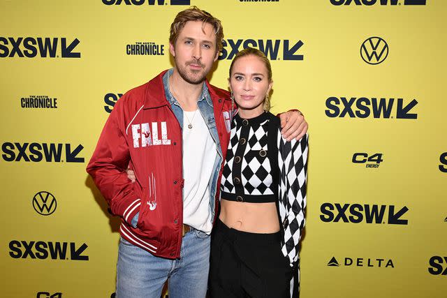 <p>Daniel Boczarski/Getty</p> Ryan Gosling and Emily Blunt at the SXSW premiere of "The Fall Guy" March 12