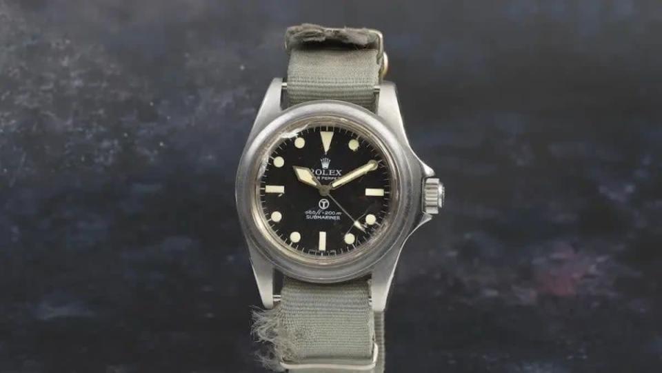 The rare Rolex 5513/5517 Military Submariner dive watch (Nick Brewster Art and Antiques/PA)