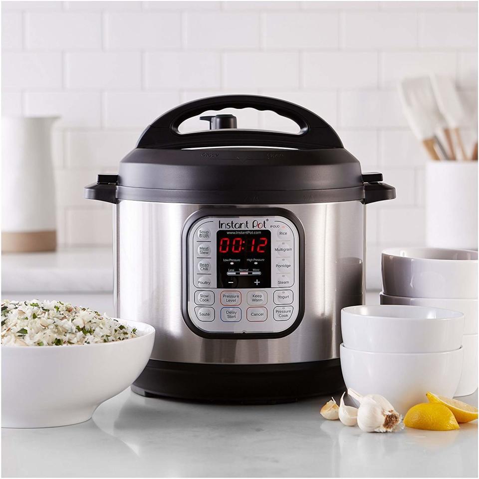 <strong>Regularly</strong>: $100&lt;br&gt;&nbsp;<br /><strong><a href="https://www.amazon.com/Instant-Pot-Multi-Use-Programmable-Pressure/dp/B00FLYWNYQ/ref=sr_1_1?s=black-friday&amp;ie=UTF8&amp;qid=1542576182&amp;sr=8-1&amp;keywords=instant+pot" target="_blank" rel="noopener noreferrer">Black Friday: $60 and two-day free shipping</a></strong>&lt;br&gt;<br />(Savings: $40) &lt;br&gt;<br /><i>Though Amazon has kept quiet about deals outside of their own products, third-party sites are predicting a site-wide promotion similar to that of Target and Walmart</i>