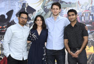 <p>MichaelPeña, Abbi Jacobson, Zach Woods, and Kumail Nanjiani at Comic-Con on July 21, 2017. (Photo: Richard Shotwell/Invision/AP) </p>