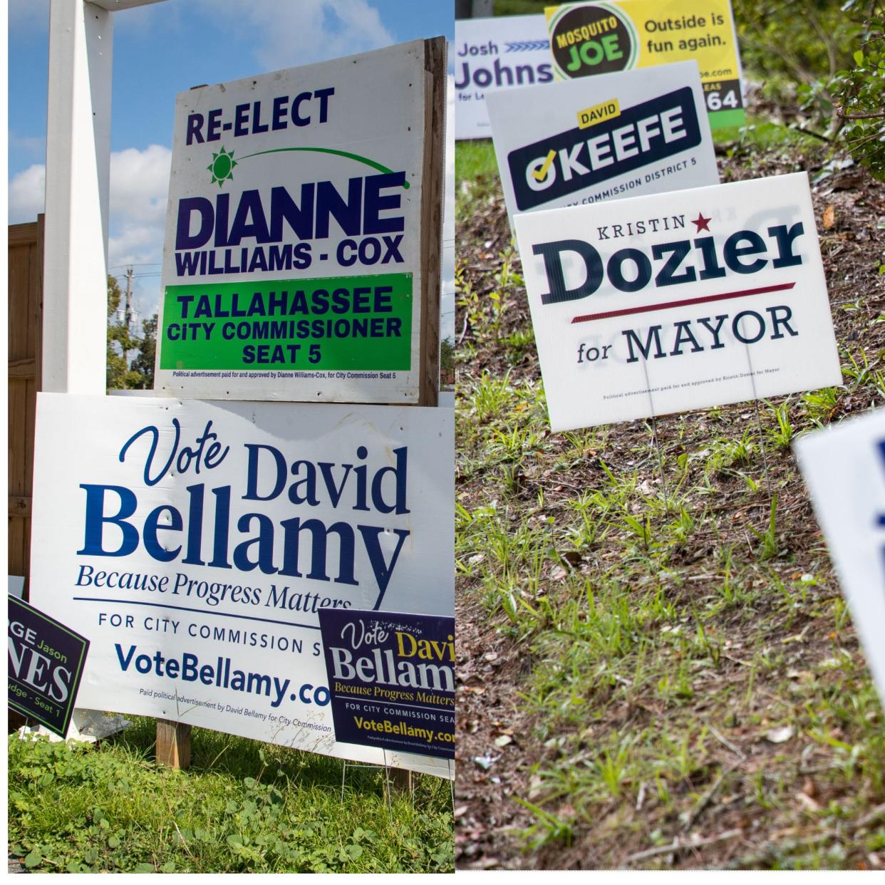 Campaign signs for local candidates are seen throughout Leon County prior to primary elections Friday, Aug. 19, 2022.