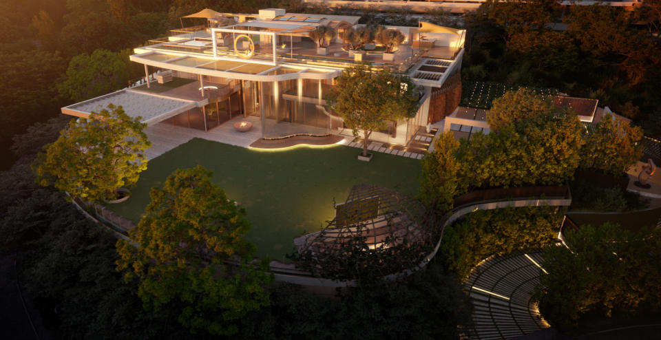 A rendering of Villa Siena, which Ardie Tavangarian of Arya Group is building in Bel-Air.