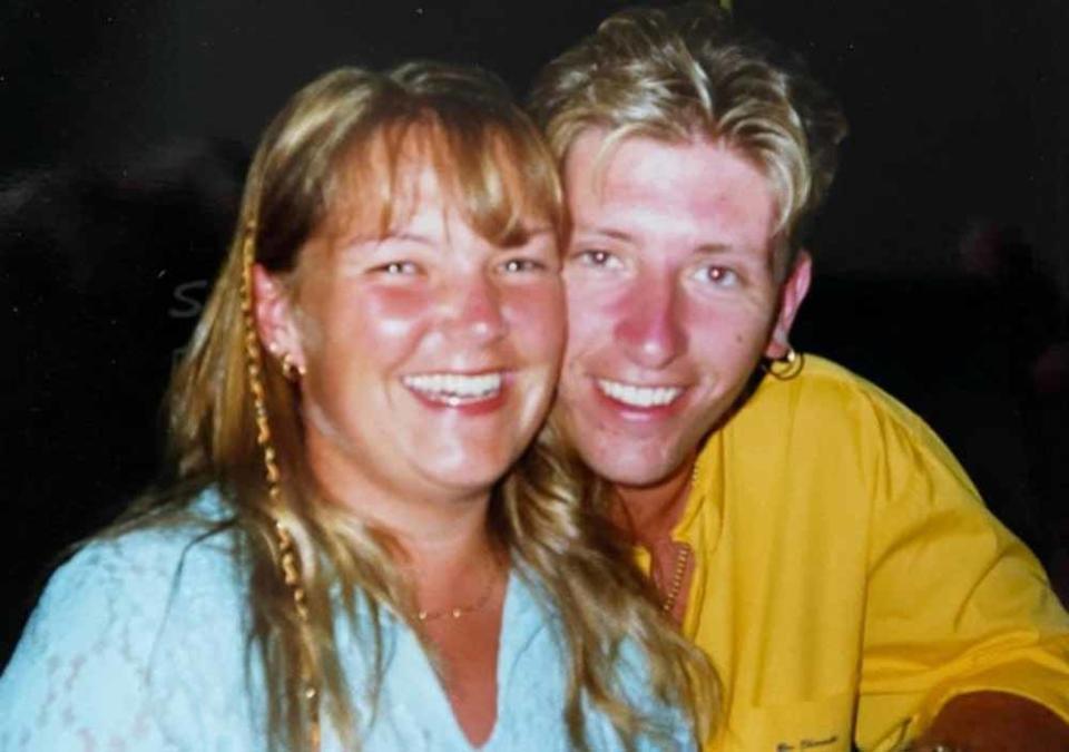 Justine and Andrew on their first holiday together as teenagers (Collect/PA Real Life).