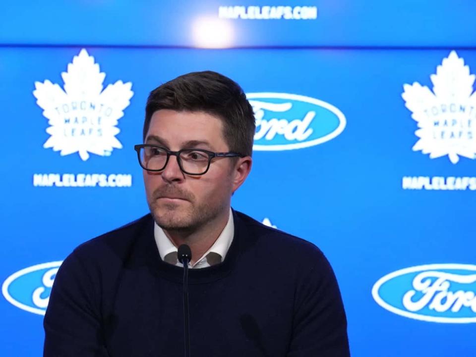 Kyle Dubas spent the previous nine seasons with the Maple Leafs, including the last five as GM. (Nathan Denette/The Canadian Press - image credit)