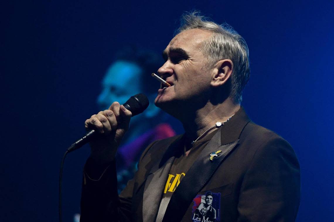 Morrissey performs at the Hard Rock Live in Hollywood.