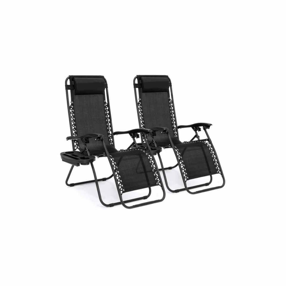 Adjustable Zero Gravity Lounge Chair Recliners (Set of Two)