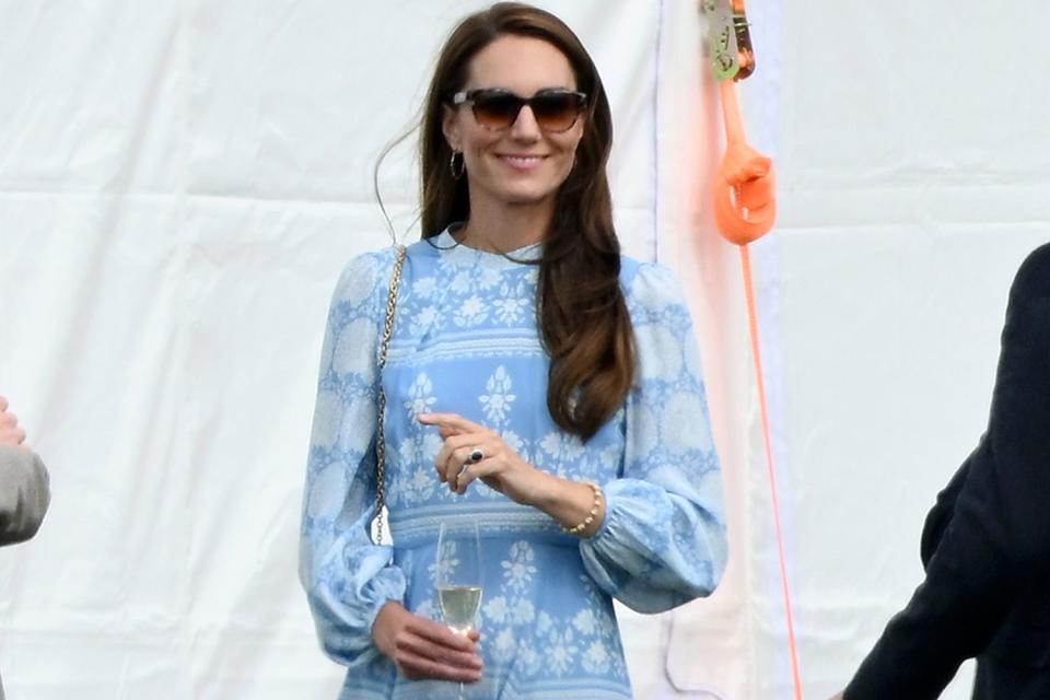 <p>Karwai Tang/WireImage</p> Kate Middleton at Royal Charity Polo Day at Guards Polo Club.