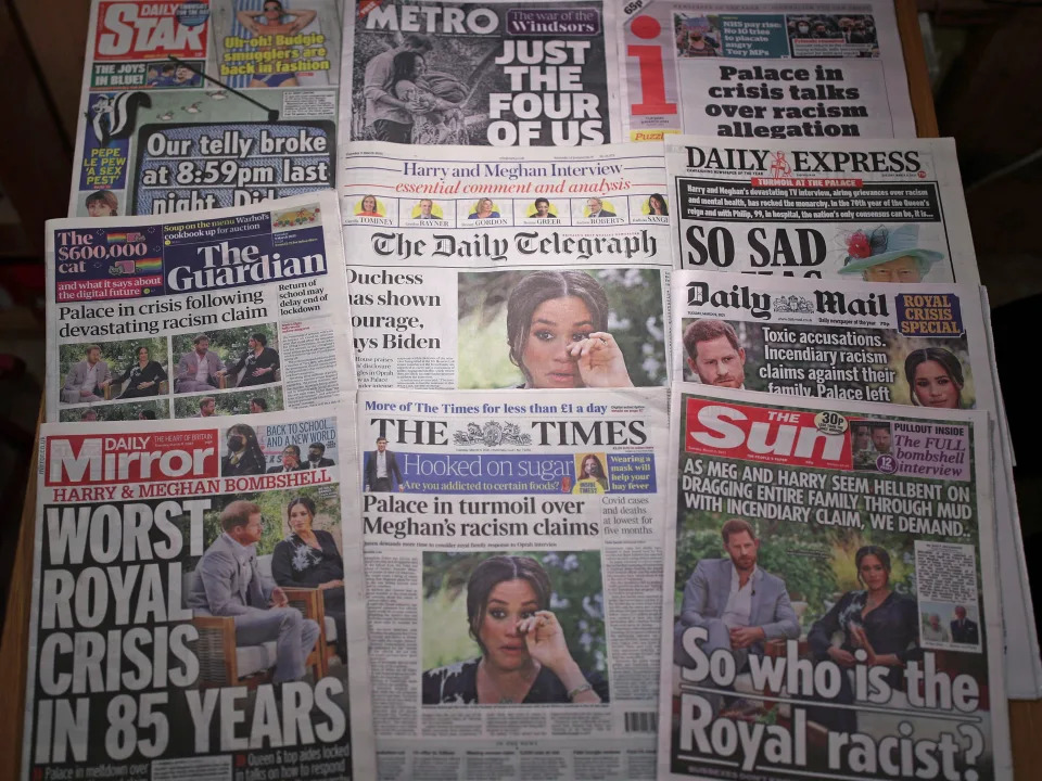 meghan markle newspaper headlines