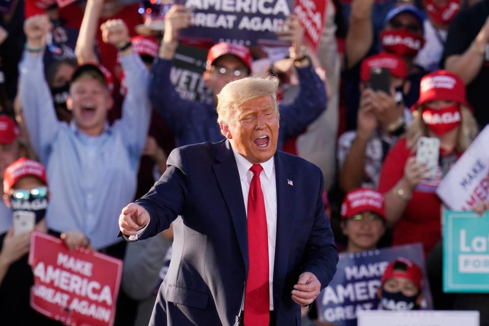 Trump was speaking at a rally in Prescott, Arizona (Copyright 2020 The Associated Press. All rights reserved)