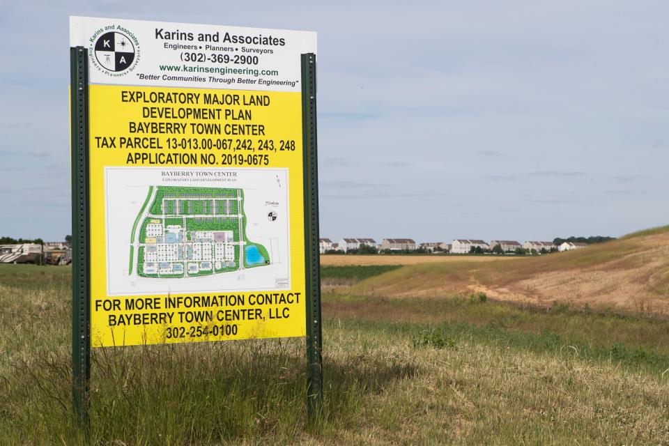 The future site of Bayberry Town Center near Boyds Corner Road in Middletown.  