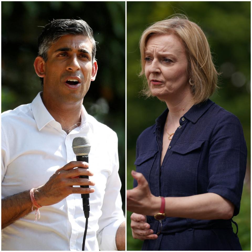 Rishi Sunak and Liz Truss (Peter Nicholls/Joe Giddens/PA)