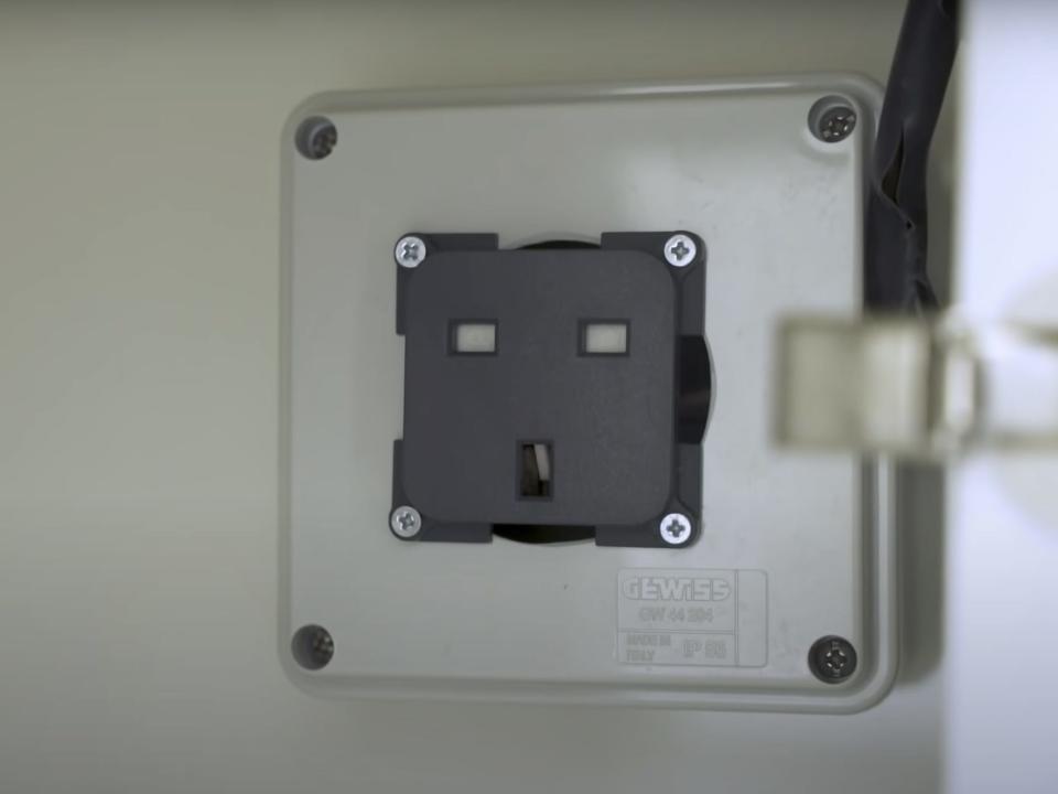close up of an outlet.