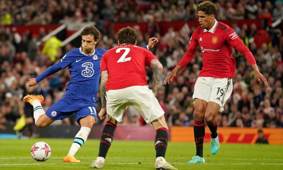 João Félix scores a consolation goal for Chelsea in the final minute of the 4-1 defeat by Manchester United