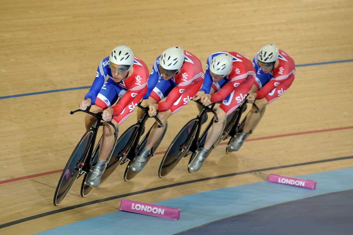 Great Britain’s Steven Burke, Ed Clancy, Peter Kennaugh and Geraint Thomas won world gold in the team pursuit in Melbourne (Tim Ireland/PA) (PA Archive)