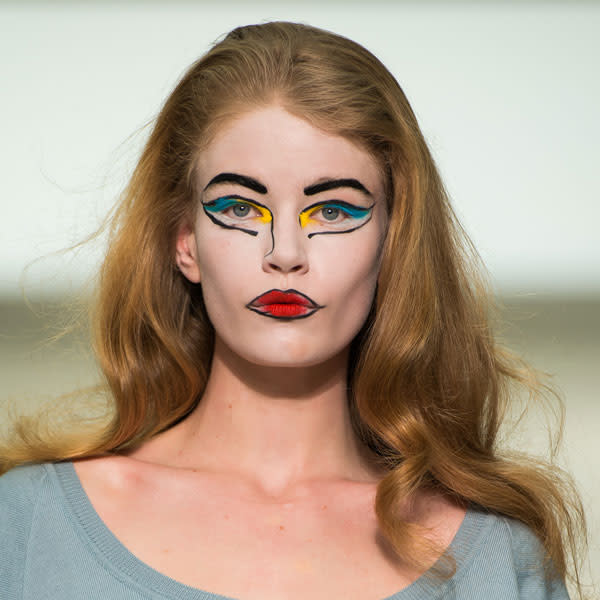 <b>London Fashion Week A/W13: Day three highlights </b><br><br>Vivienne Westwood presented a bizarre beauty look on the AW13 Red Label catwalk.<br><br>© Getty