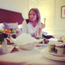 Celebrity Twitpics: Kimberley Walsh is in the midst of Strictly Come Dancing tour rehearsals and obviously needs to keep her strength up. But even we think she might have gone a BIT overboard with the room service here…