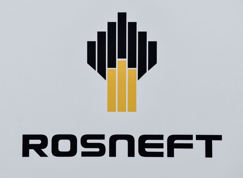 The logo of the Russian oil company Rosneft, photographed at the PCK refinery in Schwedt an der Oder. Patrick Pleul/ZB/dpa