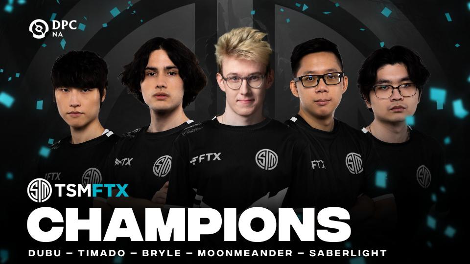 TSM FTX are the new top dogs of North American Dota after they outlasted Evil Geniuses in the grand finals of the 2021-2022 Dota Pro Circuit Winter Tour Regional Finals for North America. (Photo: TSM FTX)