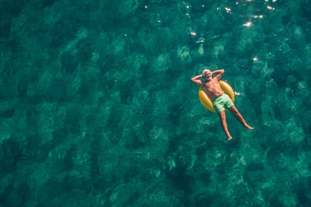 Relaxing in the sea