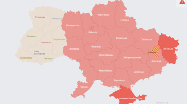 Symptomen regeling Ijzig Large-scale air-raid warning issued in Ukraine