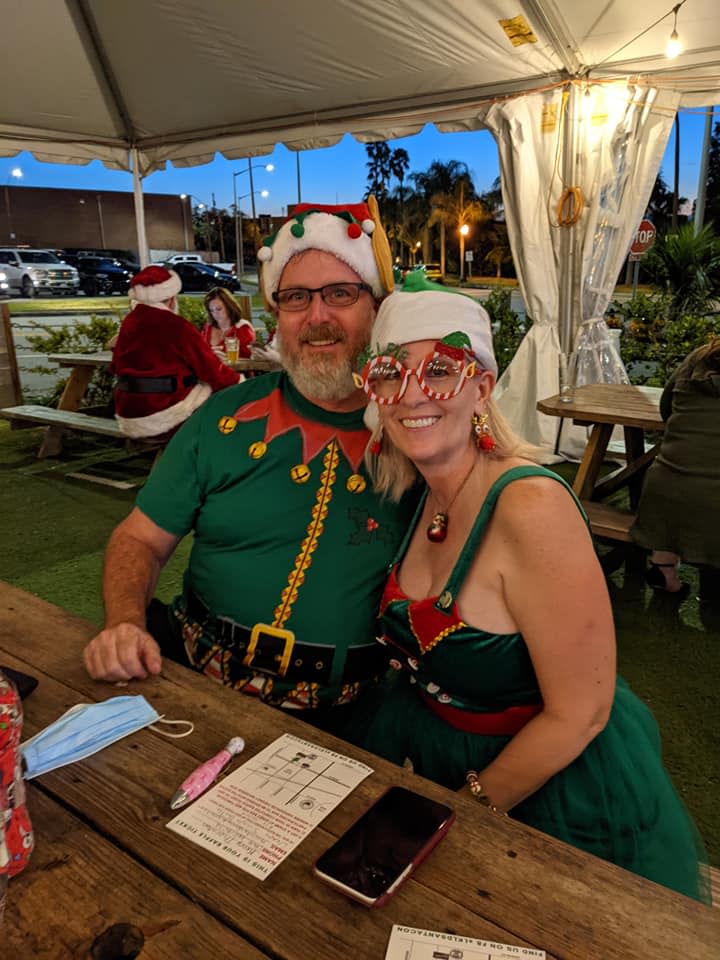 Participants during the 2020 Santa Con. People are encouraged to dress up in their festive wear.