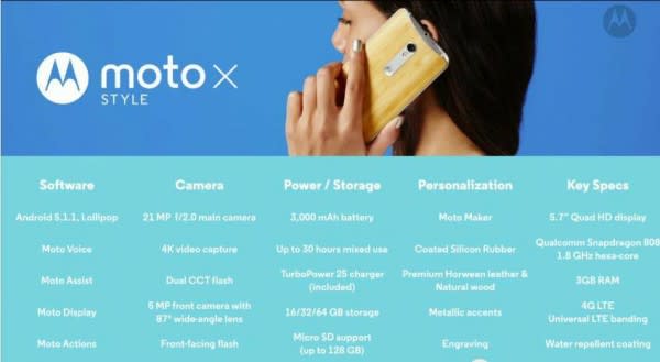 Motorola 公佈 XGX 三部新機 ─ Moto X Style、Moto X Play 及 Moto G！