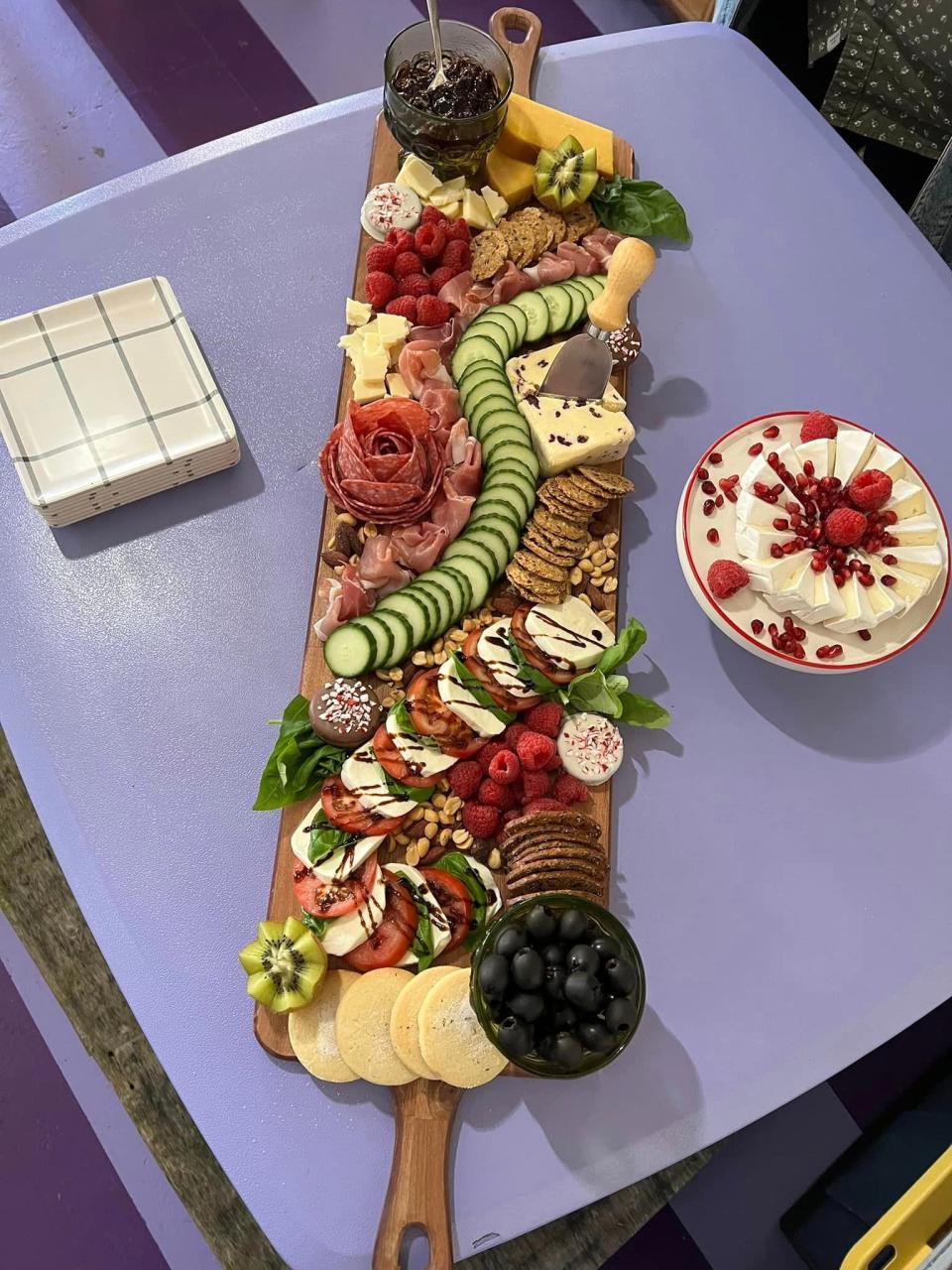 Hamlett Lavendar Farm is set to hold a Valentine's Day themed charcuterie class. This board was created at their Christmas event in 2022.