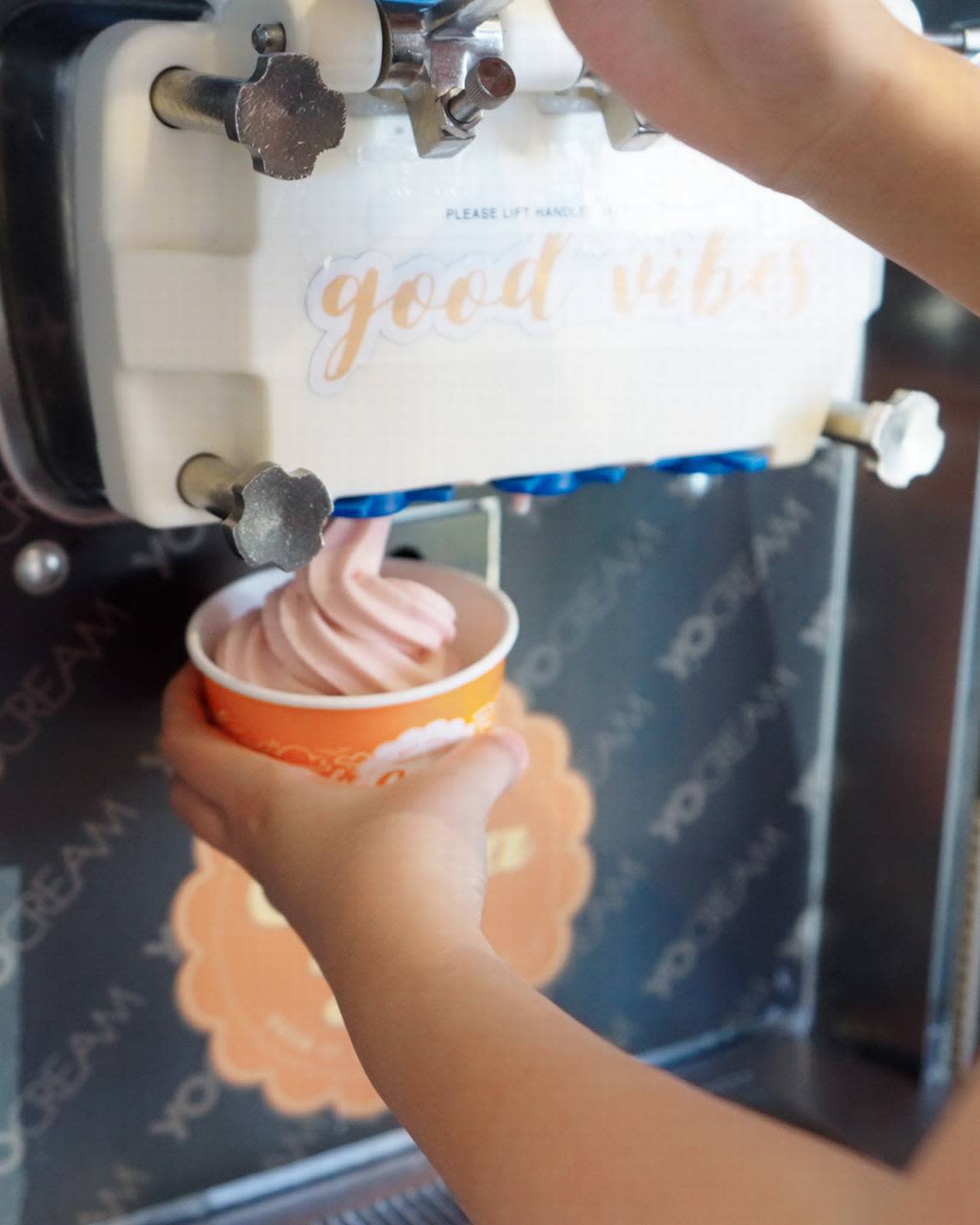 At Cuppa Yo, people fill their cups with frozen yogurt and toppings then pay by the ounce.