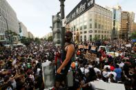 Protest against racial inequality in the aftermath of the death in Minneapolis police custody of George Floyd, in Washington