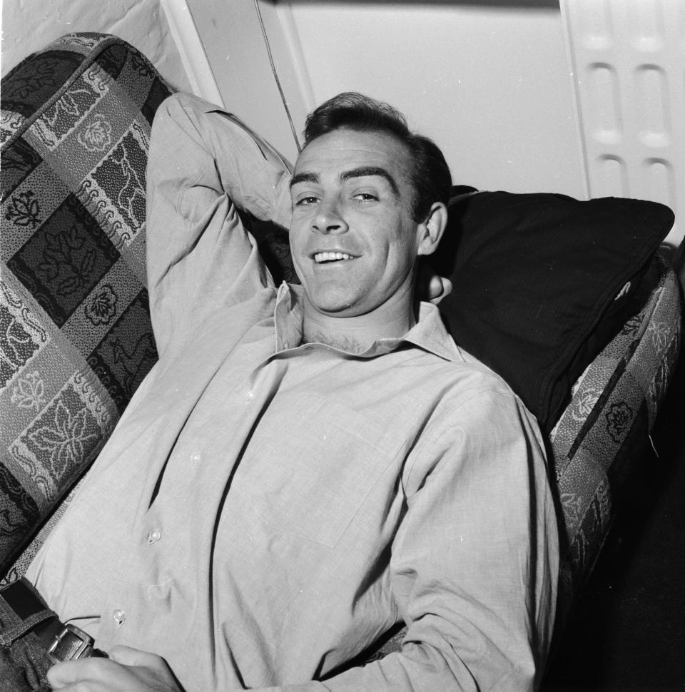 31st August 1962: Scottish actor Sean Connery, the new face of superspy James Bond, relaxes in his basement flat in London's NW8. (Photo by Chris Ware/Keystone Features/Getty Images)