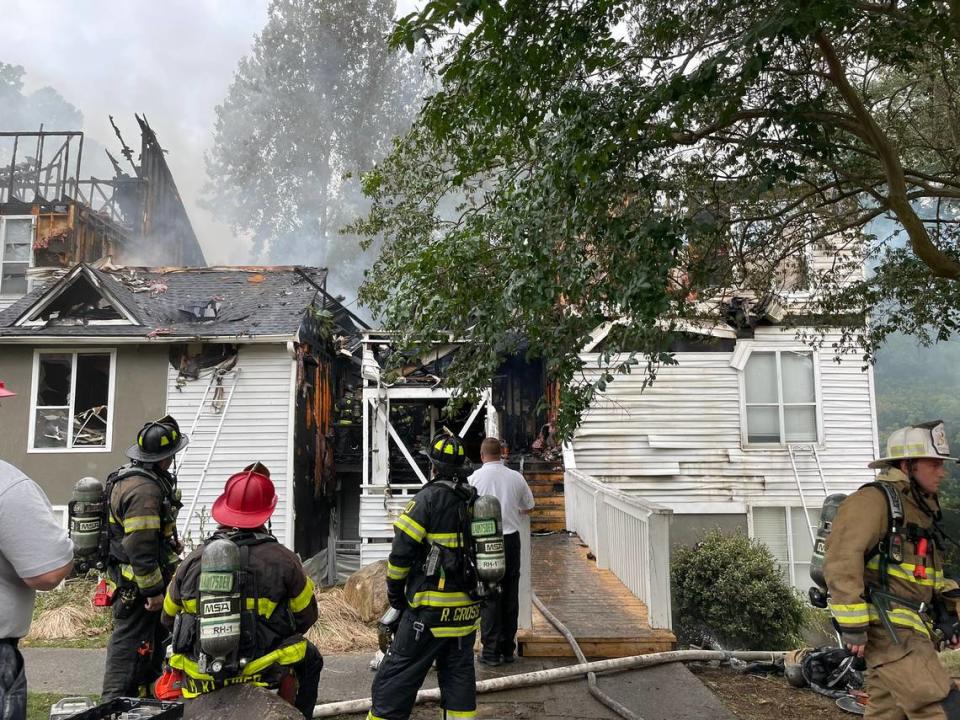 An Irmo firefighter was killed Friday, May 26, while battling an apartment fire on Stoneridge Drive in Columbia. Six other firefighters were injured.