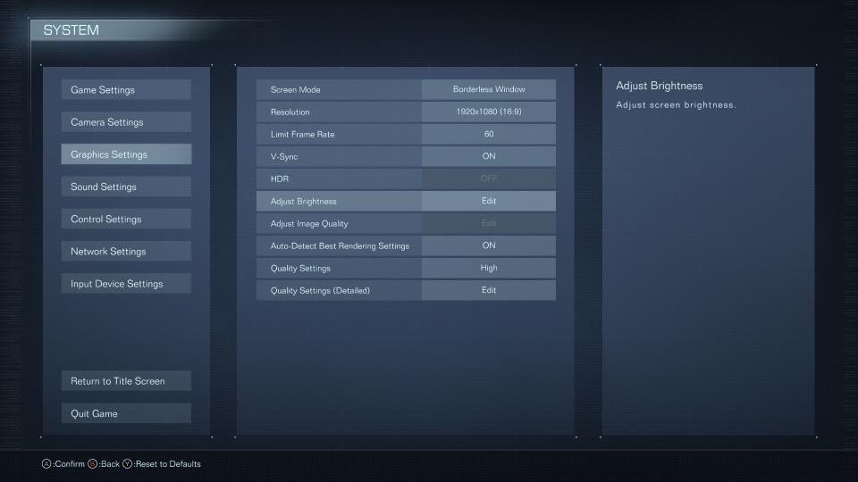 Armored Core 6 graphics options