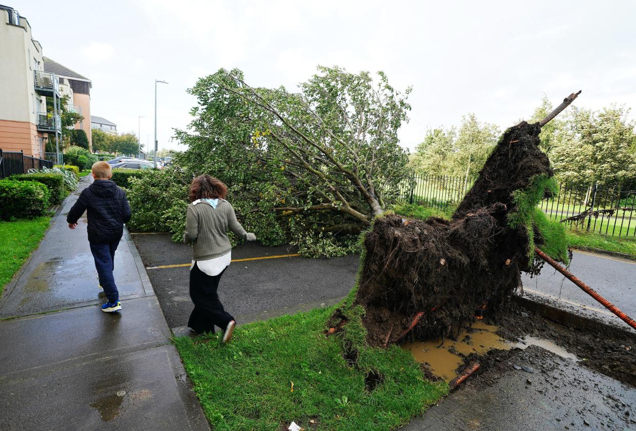 Wind gusts reached speeds of 54mph in the area (PA)