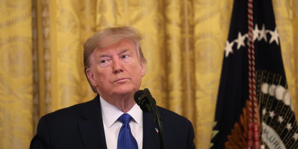 U.S. President Donald Trump delivers remarks at the White House Summit on Human Trafficking in the East Room of the White House in Washington, U.S., January 31, 2020. REUTERS/Leah Millis