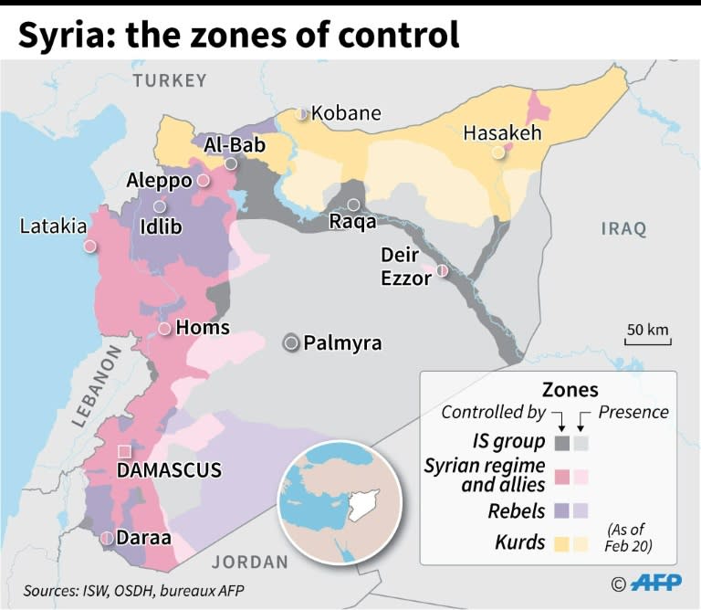 Syria: the zones of control