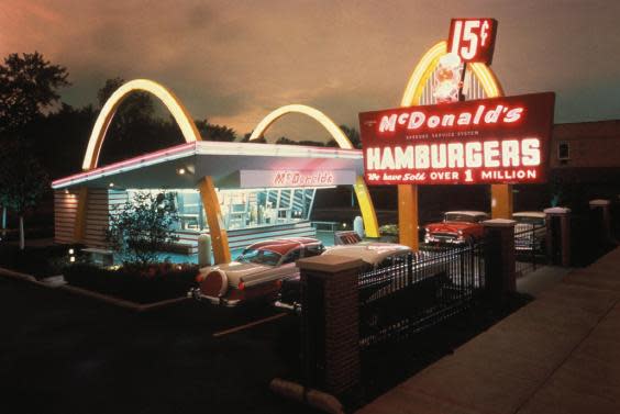 A recreation of the first McDonalds restaurant opened by McDonalds Corporation founder Ray Kroc in Des Plaines Illinois on 15 April 1955 (Everett/Shutterstock)