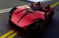 FERRARI MILLENIO - And here’s another Batmobile hopeful: the very Batmobile-looking Ferrari Millenio. Designed by Marko Petrovic, this two-seater super-futuristic concept car features a buckypaper reinforced body that is apparently “stronger than steel and lighter than carbon fiber”. Also, the Millenio will run on dual electric engines that can be recharged via solar panels, so not only will Batman be saving Gotham City, he will be saving the world too.