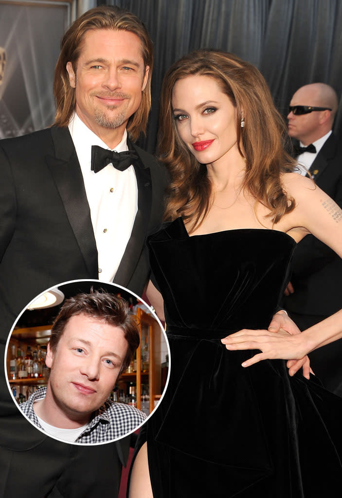 Brad Pitt, Angelina Jolie, Jamie Oliver